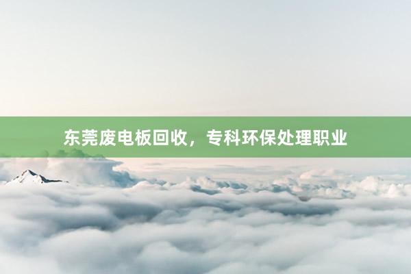 东莞废电板回收，专科环保处理职业